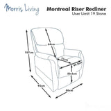 Montreal - Dual Motor Riser Recliner Electric Mobility Lifting Chair in Chestnut - Clearance Morris Living