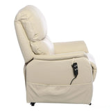Montreal Dual Motor Riser Recliner Mobility Chair in Cream Leather - Refurbished Morris Living