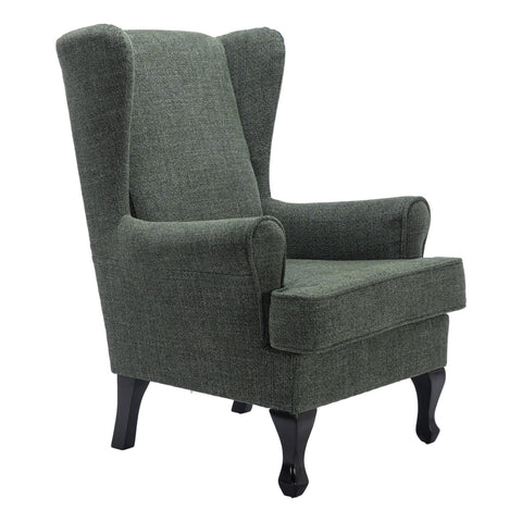 Nelson Fireside Chair in Fern Fabric - 18.5" Height - Orthopedic Chair - image 2