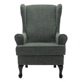 Nelson Fireside Chair in Fern Fabric - 18.5" Height - Orthopedic Chair - thumbnail 3