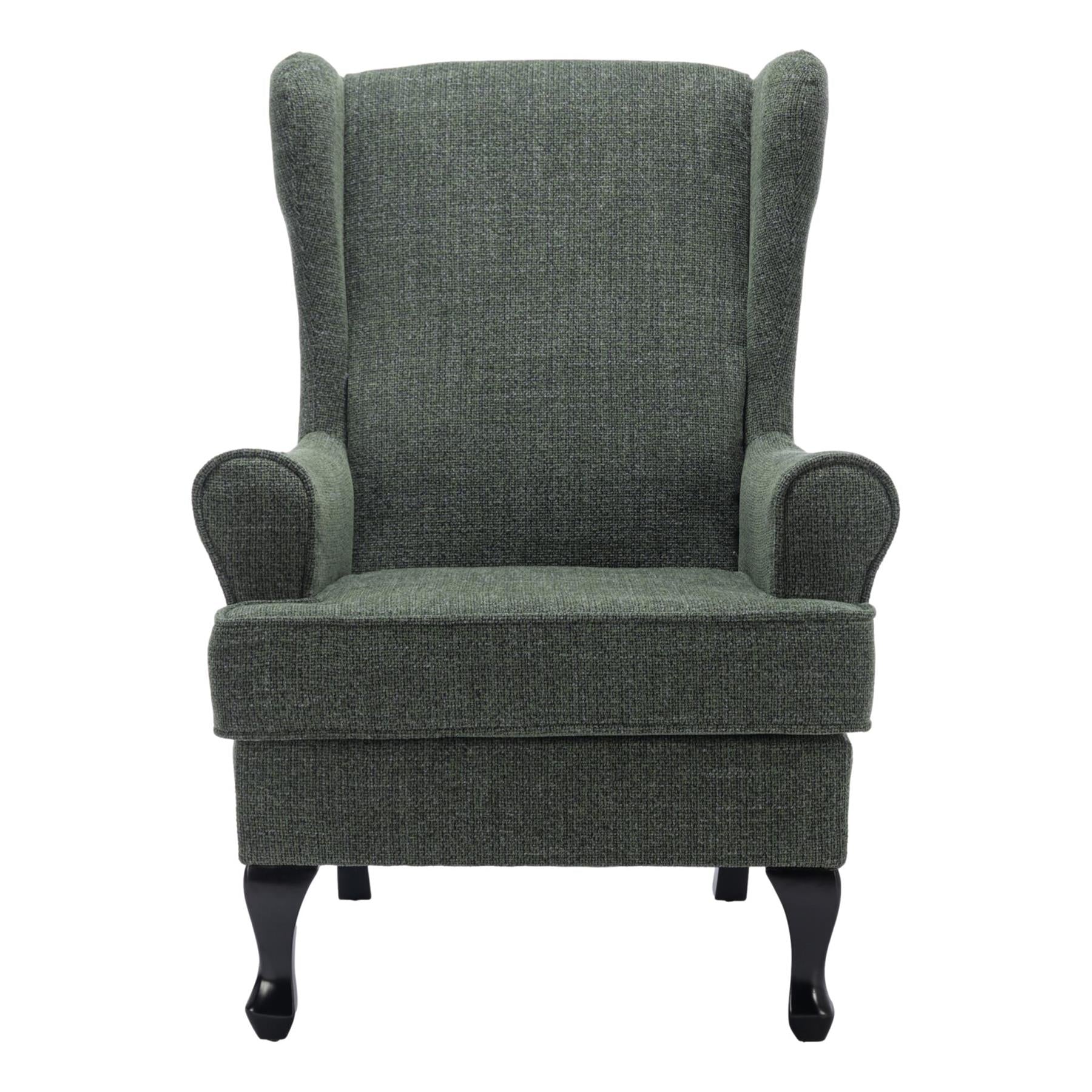 Nelson Fireside Chair in Fern Fabric - 18.5" Height - Orthopedic Chair