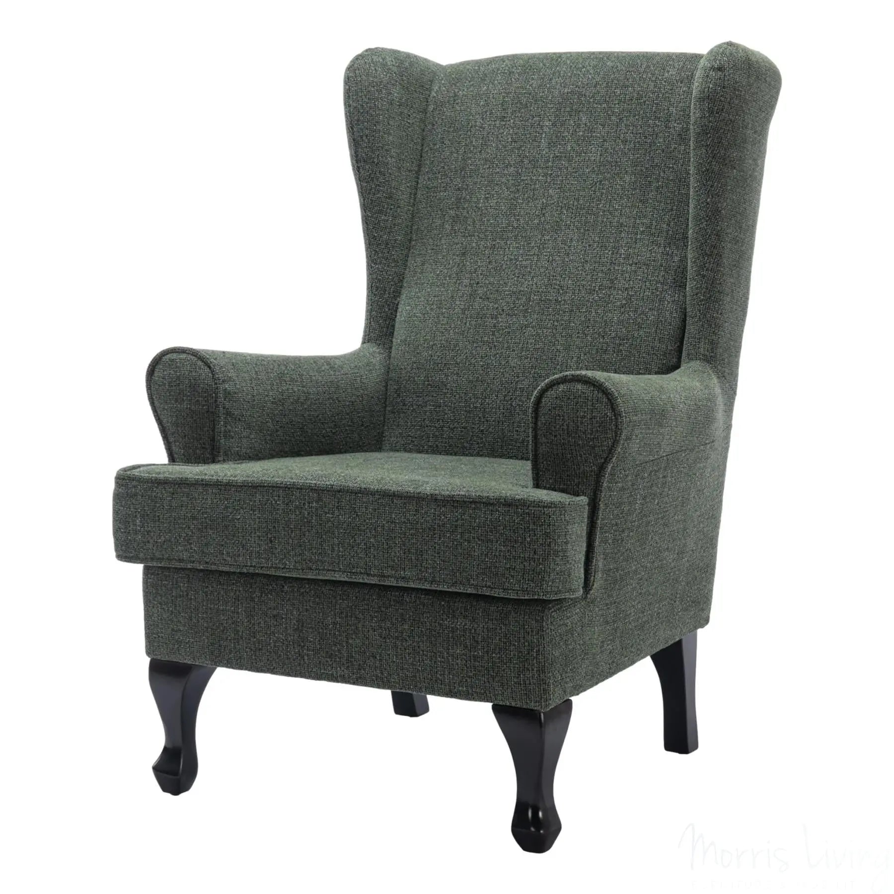 Nelson Fireside Chair in Fern Fabric - 18.5" Height - Orthopedic Chair Morris Living