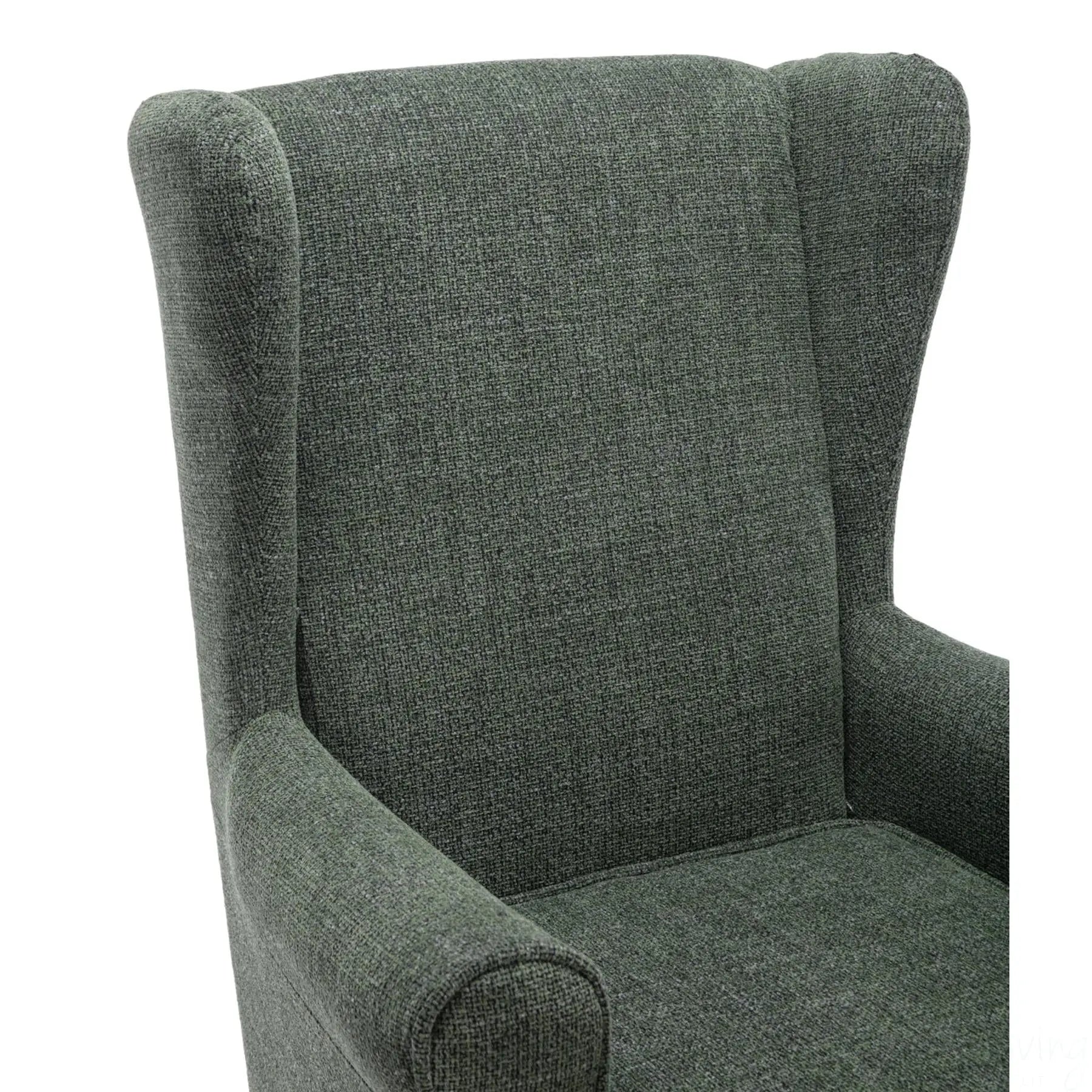 Nelson Fireside Chair in Fern Fabric - 18.5" Height - Orthopedic Chair Morris Living