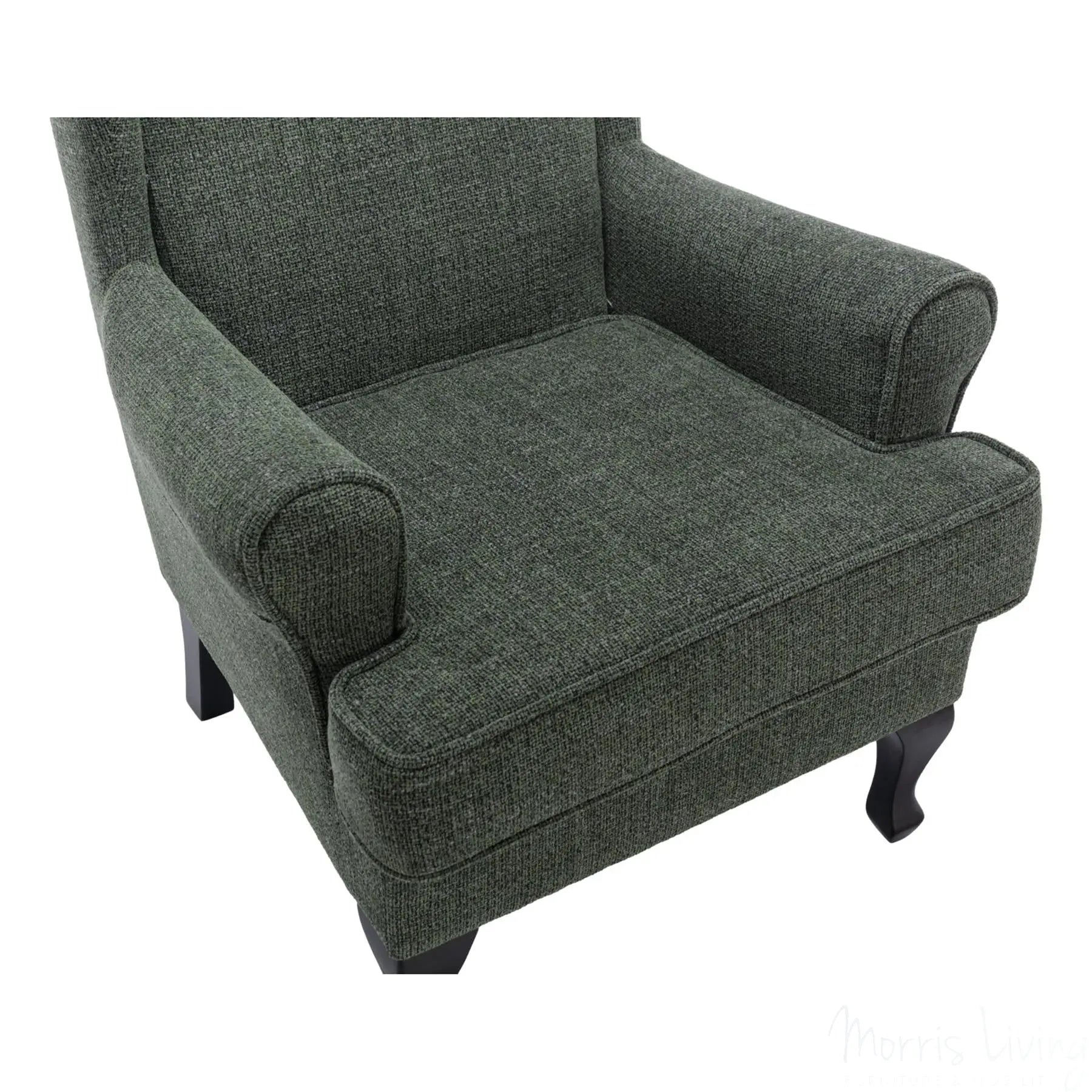 Nelson Fireside Chair in Fern Fabric - 18.5" Height - Orthopedic Chair Morris Living