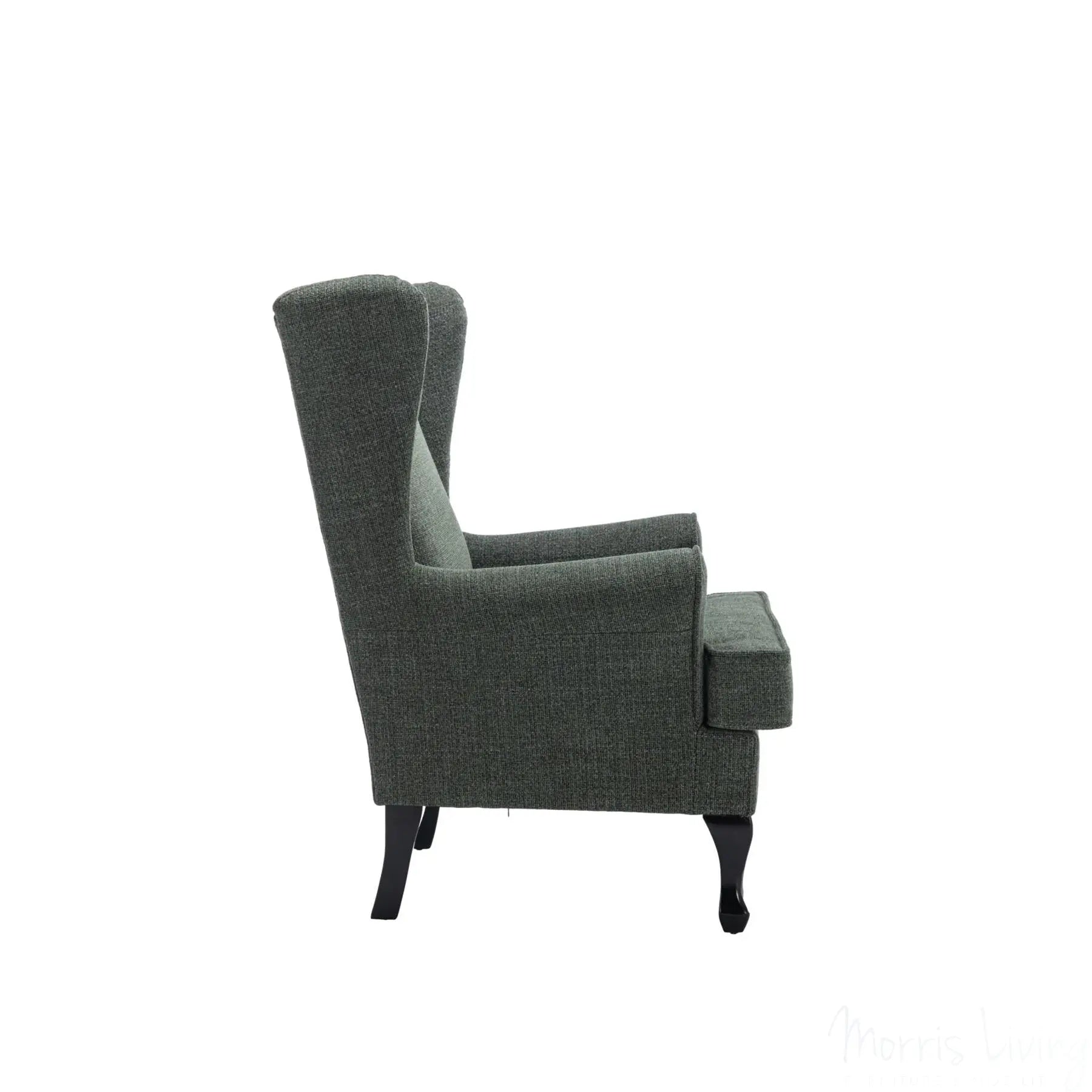 Nelson Fireside Chair in Fern Fabric - 18.5" Height - Orthopedic Chair Morris Living