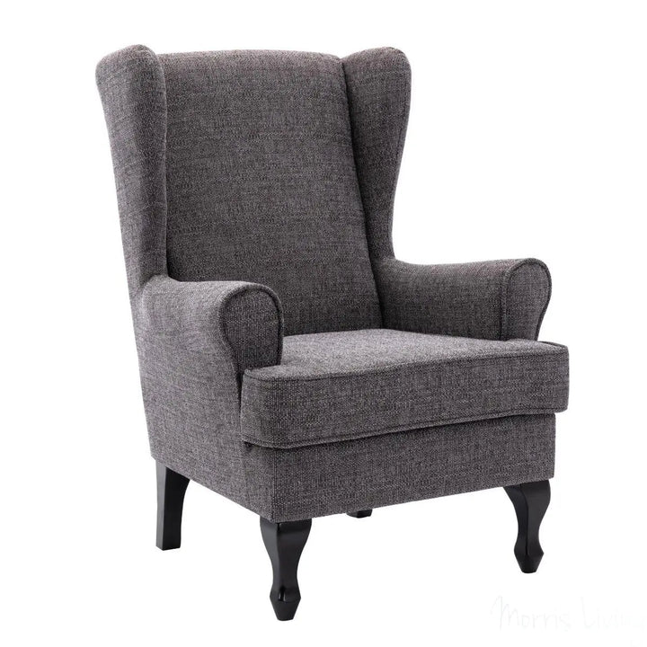 Nelson Fireside Chair in Grey Fabric - 18.5" Height - Orthopedic Chair Morris Living - image 1