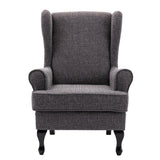 Nelson Fireside Chair in Grey Fabric - 18.5" Height - Orthopedic Chair - thumbnail 2