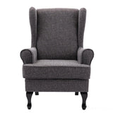 Nelson Fireside Chair in Grey Fabric - 18.5" Height - Orthopedic Chair Morris Living