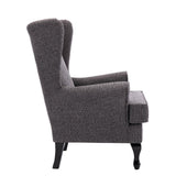 Nelson Fireside Chair in Grey Fabric - 18.5" Height - Orthopedic Chair - thumbnail 3