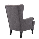 Nelson Fireside Chair in Grey Fabric - 18.5" Height - Orthopedic Chair Morris Living