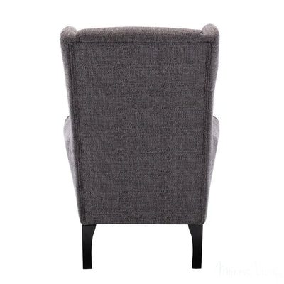 Nelson Fireside Chair in Grey Fabric - 18.5" Height - Orthopedic Chair Morris Living