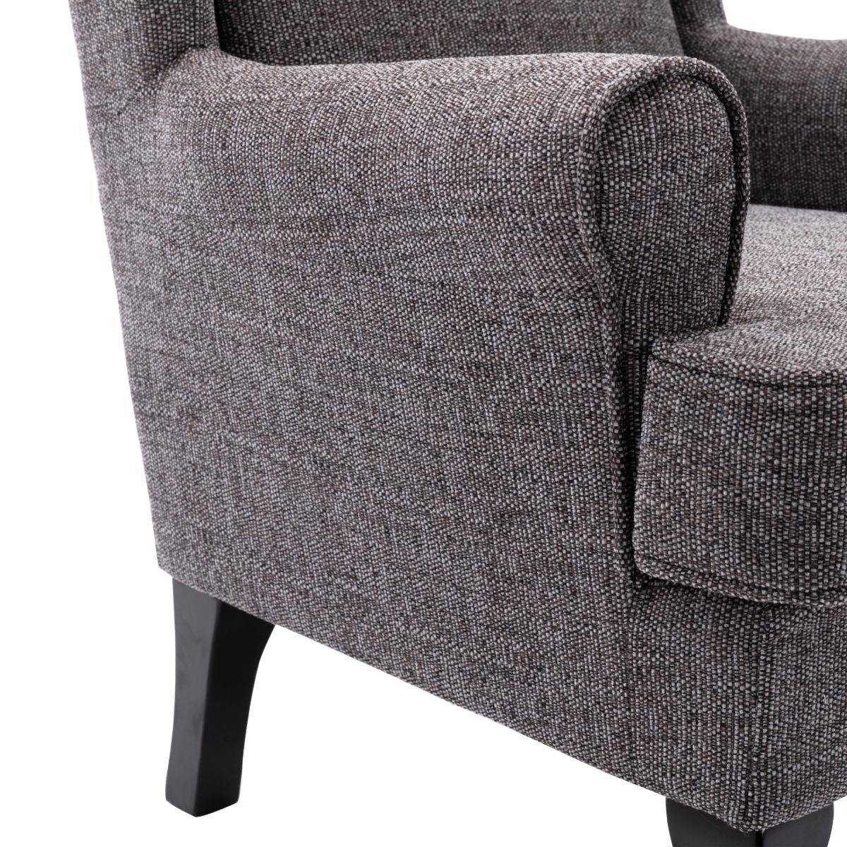 Nelson Fireside Chair in Grey Fabric - 18.5" Height - Orthopedic Chair