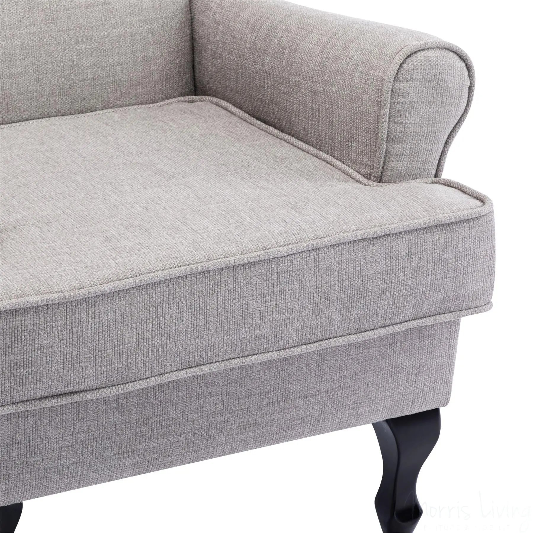 Nelson Fireside Chair in Silver Fabric - 18.5" Height - Orthopedic Chair Morris Living