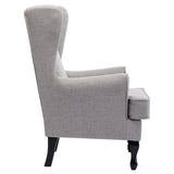 Nelson Fireside Chair in Silver Fabric - 18.5" Height - Orthopedic Chair - Refurbished Morris Living