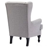 Nelson Fireside Chair in Silver Fabric - 18.5" Height - Orthopedic Chair - Refurbished Morris Living