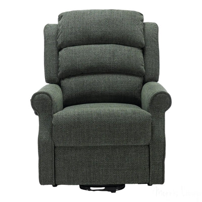 Refurbished - The Perth - Dual Motor Riser Recliner Mobility Chair in Fern Green Fabric Morris Living