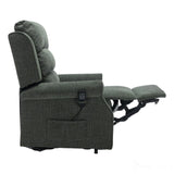 Refurbished - The Perth - Dual Motor Riser Recliner Mobility Chair in Fern Green Fabric Morris Living