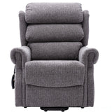 Salisbury Dual Motor Riser Recliner Arm Chair In Lisbon Grey Fabric Morris Living - thumbnail 3