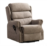 Salisbury Dual Motor Riser Recliner Arm Chair In Lisbon Mocha Fabric Clearance Morris Living
