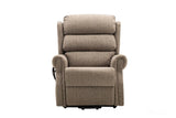 Salisbury Dual Motor Riser Recliner Arm Chair In Lisbon Mocha Fabric Clearance Morris Living