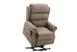 Salisbury Dual Motor Riser Recliner Arm Chair In Lisbon Mocha Fabric Clearance Morris Living