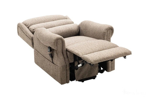 Salisbury Dual Motor Riser Recliner Arm Chair In Lisbon Mocha Fabric Morris Living - image 2