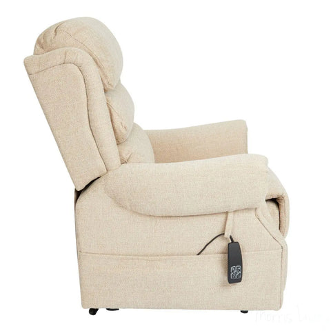 Salisbury Dual Motor Riser Recliner Arm Chair In Lisbon Wheat Fabric - Mobility Chair Morris Living - image 4