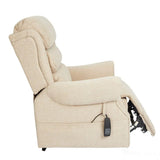 Salisbury Dual Motor Riser Recliner Arm Chair In Lisbon Wheat Fabric - Mobility Chair Morris Living - thumbnail 5
