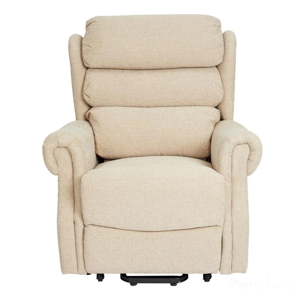 Salisbury Dual Motor Riser Recliner Arm Chair In Lisbon Wheat Fabric - Mobility Chair Morris Living