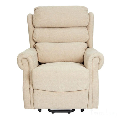 Salisbury Dual Motor Riser Recliner Arm Chair In Lisbon Wheat Fabric - Mobility Chair Morris Living