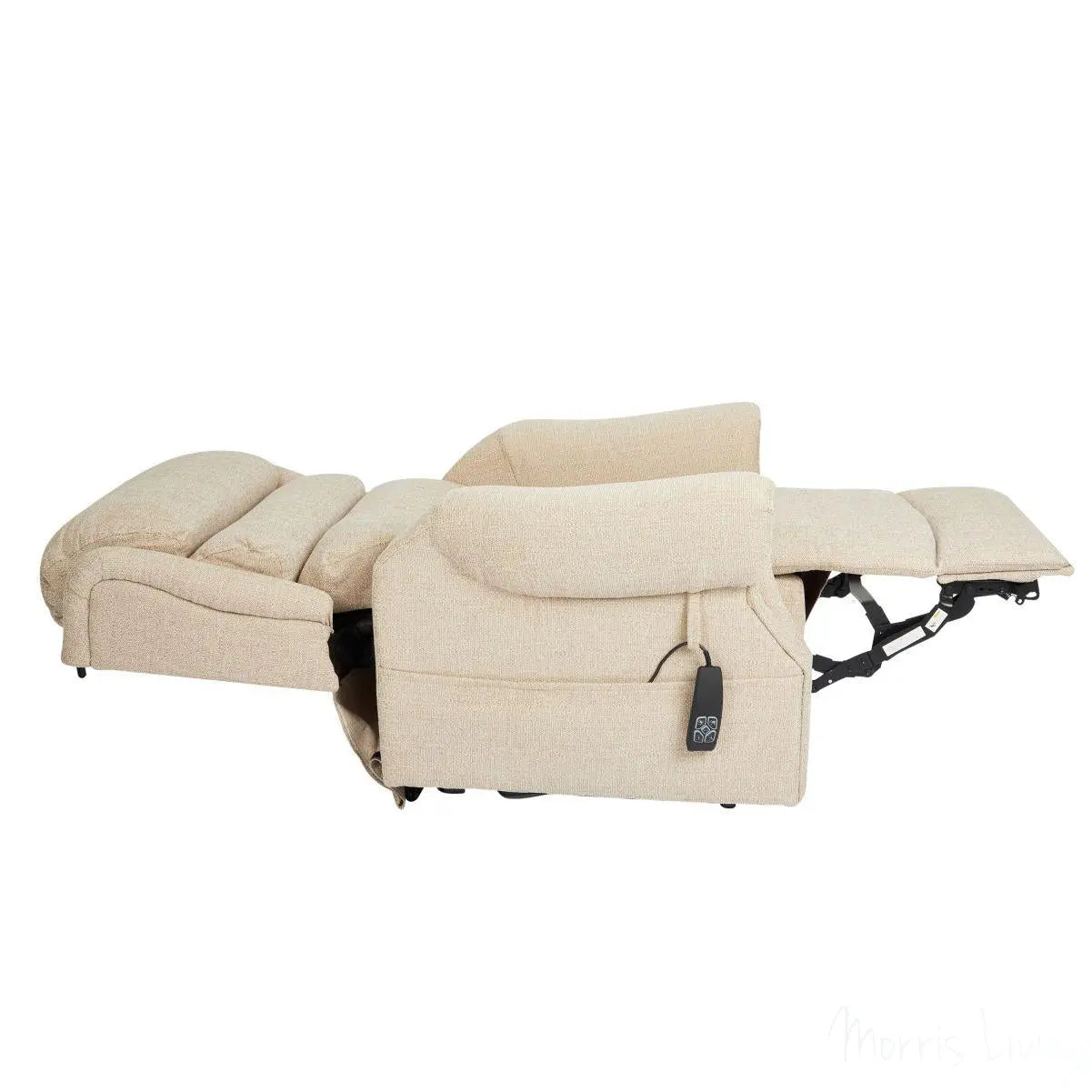 Salisbury Dual Motor Riser Recliner Arm Chair In Lisbon Wheat Fabric - Mobility Chair Morris Living