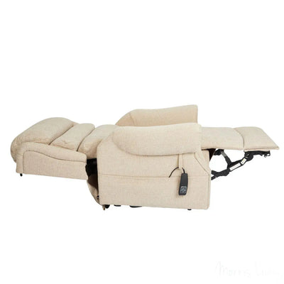Salisbury Dual Motor Riser Recliner Arm Chair In Lisbon Wheat Fabric - Mobility Chair Morris Living