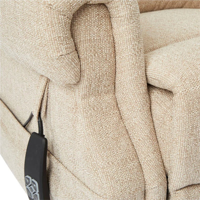 Salisbury Dual Motor Riser Recliner Arm Chair In Lisbon Wheat Fabric - Mobility Chair Morris Living