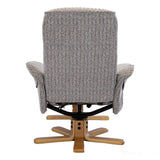 The Alexandria Swivel Recliner Chair & Footstool - Heat & Massage - Wheat Fabric Morris Living - thumbnail 10