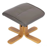 The Alexandria Swivel Recliner Chair with Heat & Massage - Grey Faux Leather Morris Living - thumbnail 4