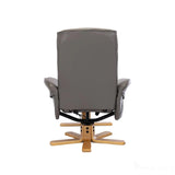 The Alexandria Swivel Recliner Chair with Heat & Massage - Grey Faux Leather Morris Living - thumbnail 10