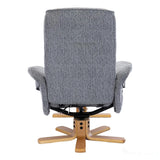 The Alexandria Swivel Recliner Chair with Heat & Massage - Lake Blue Fabric Morris Living - thumbnail 9