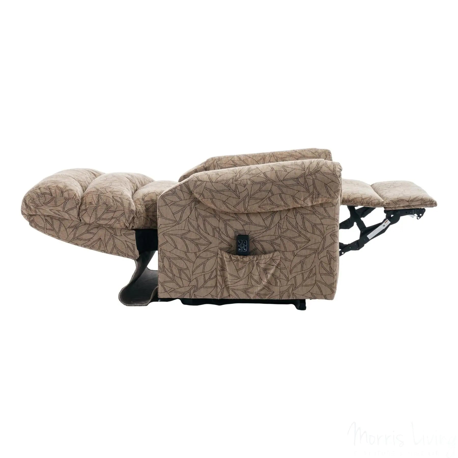The Amesbury Dual Motor Riser Recliner Electric Mobility Chair - Cocoa Fabric Morris Living