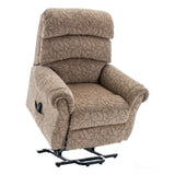 The Amesbury Dual Motor Riser Recliner Electric Mobility Chair - Cocoa Fabric - Refurbished Morris Living