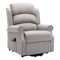 The Andover Dual Motor Riser Recliner Mobility Lift Chair - Stylish Linen Fabric - Refurbished GFA