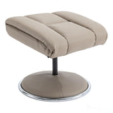 The Biarritz - Swivel Recliner Chair - NO FOOTSTOOL - in Pebble Plush Faux Leather Morris Living