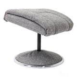 The Biarritz - Swivel Recliner Chair & Footstool in Lisbon Rock Fabric - Refurbished Morris Living