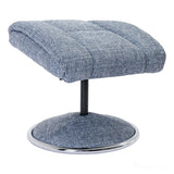 The Biarritz - Swivel Recliner Chair & Matching Footstool in Lisbon Marine Fabric Morris Living - thumbnail 6