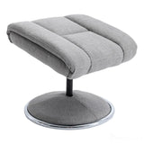 The Biarritz - Swivel Recliner Chair & Matching Footstool in Lisbon Silver Fabric Morris Living