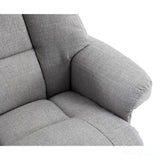 The Biarritz - Swivel Recliner Chair & Matching Footstool in Lisbon Silver Fabric Morris Living - thumbnail 5