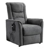 The Bradwell - Single Motor Riser Recliner Chair in Grey Fabric Morris Living