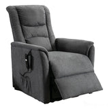 The Bradwell - Single Motor Riser Recliner Chair in Grey Fabric Morris Living