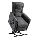 The Bradwell - Single Motor Riser Recliner Chair in Grey Fabric Morris Living