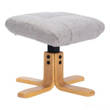 The Cairo - Lisbon Silver Fabric - Swivel Recliner Chair & Matching Footstool Morris Living - thumbnail 6