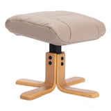 The Cairo - Swivel Recliner Chair & Matching Footstool in Pebble Faux Leather Morris Living